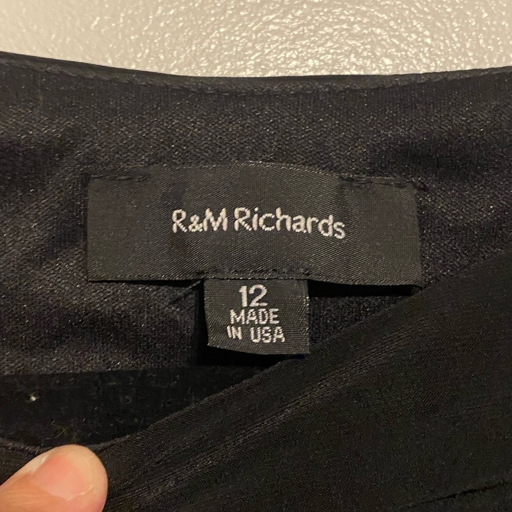 R&M Richard’s washable Made in USA Elegant Black Women's Dress sz 12 - Picture 6 of 8
